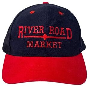 River Road Market Adjustable Black and Red Cap by OTTO